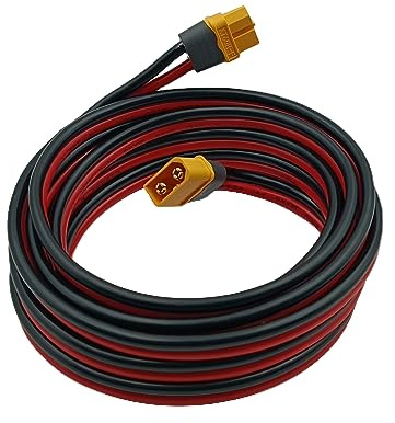 YIMIKEDAYA XT60 Verlängerungskabel 12AWG XT60 Verlängerung Stecker auf Buchse Kompatibel für EcoFlow Powerstation 3M