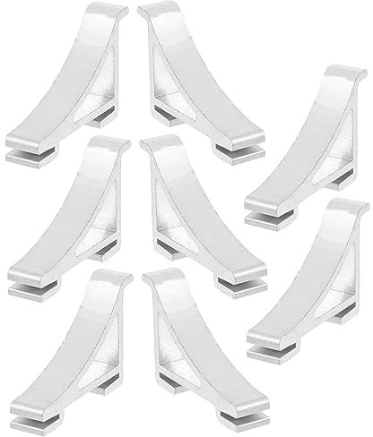 Uonlytech Gefrierschrank-regalklammern 8 Stück Stützhaken Für Kühlschrank Kühlerregalstrebe Aluminium Stark Und Verformungsbeständig