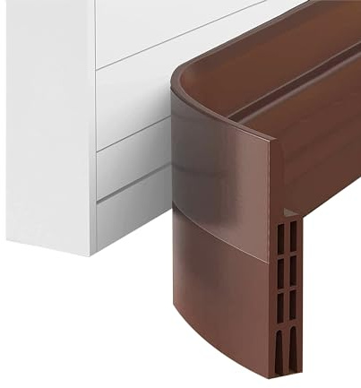 Paraspifferi Sottoporta, 5x100cm Silicone Sottoporta Paraspifferi Porta Blindata, Guarnizione Autoadesiva, Riduce il Rumore, Marrone