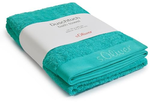 s.Oliver Duschtuch 70x140 cm - 100% Baumwolle, 600 g/m², weich & saugstark, Badetuch türkis