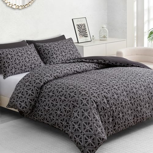 Pamposh Double Duvet Set Premium Brushed Microfibre Luxury Bedding Set | Premium Microfibre Fabric, Wrinkle Resistant, Double (200 x 200 cm), Zipper Closure, Machine Washable, OEKO-TEX Certified