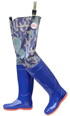 Wathose Hüftwatstiefel Für Herren Und Damen, Leichte wasserdichte Angelstiefel Aus PVC, Watstiefel Für Ackerland Und Angeln(42 EU)