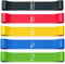 Fitnessbänder Set mit 5 Widerstandsstufen, Naturlatex Fitnessband Widerstandsbänder Resistance Bands Gymnastikband für Muskelaufbau Yoga Pilates und Ganzkörpertraining