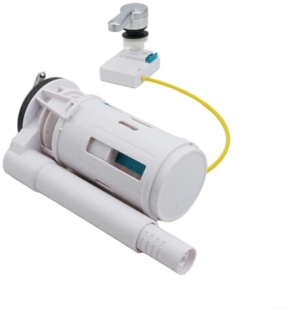 Lawnoval Válvula de tanque de inodoro de doble descarga, palanca de desbordamiento de cisterna de 2 pulgadas, kit de reparación de sistema de descarga de ahorro de