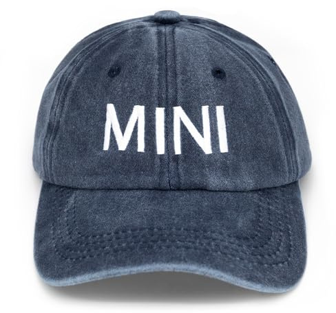 Ruyosn Baseballcap für Damen Waschbares Herren cappy Baumwoll Kinder Cap Damen Verstellbare Kappe mit Stickerei DAD/MOM/MINI Weicher Baseballkappe für Familien-Outdoor Urlaub, MINI-Blau
