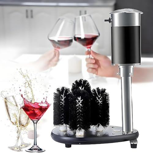 Elektrisk glasbricka med 5 borstar, 800 koppar/H automatisk torkningsmaskin för barer, kaféer, restauranger