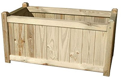 PANNELLO Grigliato LEGNO con Fioriera Impregnato in autoclave 30X75X180H cm