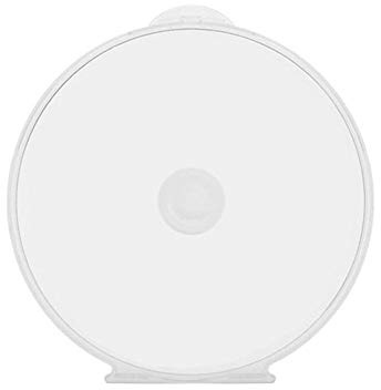 Maxtek 50 Pack Clear Transparent Round Clamshell CD DVD Case, with Lock