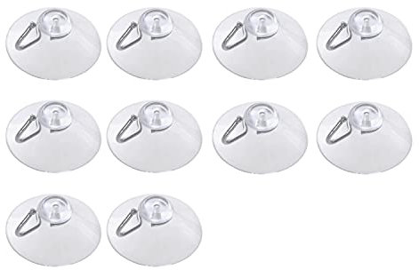 Westmark 10 Gancetti a Ventosa, ø 2 cm, Rotondi, Plastica/Metallo, Trasparente/Argento, 531822E1