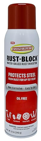 Evapo-Rust RB018 Rust-Block Water-Based Rust Inhibitor, Corrosion Inhibitor, 12 oz Aerosol Spray, Gray