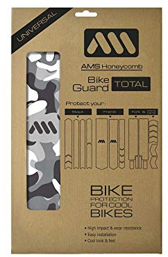 Complete Bike Frame Protection System - 25 Pieces Clear Honeycomb PVC, Universal Fit, Impact-Resistant, Easy Install