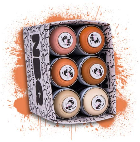 NBQ Packs Pintura en Spray Acabado Mate Arte Calle Restauración Decoración DYV Graffiti Baja Impresión (MARRON, 6)