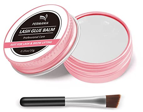 PERMANIA Pegamento Lifting Pestañas, Pegamento para Cejas, Lash Lifting Glue Balm Para Lifting de Pestañas y Laminado de Cejas - Sabor Melocotón Blanco 10g