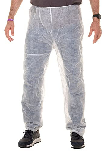 XARA Pantalon Pressothérapie Jetable Taille XL (Blanc) - Lot 10 - Hypoallergénique, Respirant, Écologique - Parfait pour la Récupération et Les Traitements Esthétiques