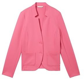 Tom Tailor dam basic Ottoman blazer med fickor, 15799 – Carmine Pink, M