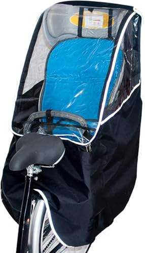 Housse De Pluie Et Vent Universelle pour Enfant Siège De Vélo, Respirante Et Imperméable, Housse De Protection pour Siège De Vélo Enfant, Housse Pluie Porte Bébé Vélo avec Fenêtre Transparente