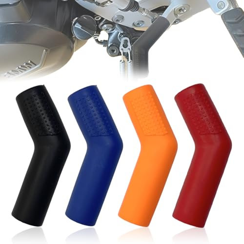 MEXRUMI 4 Pezzi Protezione Leva Del Cambio In Gomma Per Moto Copri Leva Cambio Moto Protezione Per Leva Del Cambio In Gomma Universale Protezione Leva Cambio Per Moto (Blu/Rosso/Nero/Arancione)