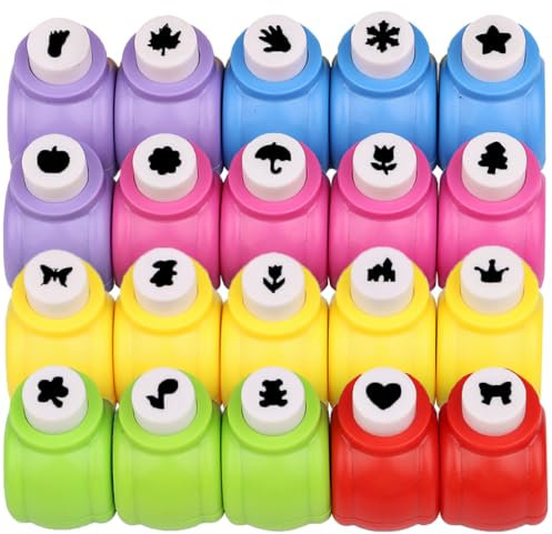 FANXIYA 20 Stück Papierstanzer Mini Motivstanzer Ausstanzer für Kinder Sternenstanzer Stanzen Set Punch Craft Set für Basteln & DIY Spaßprojekte