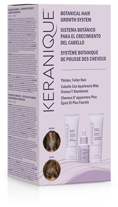 Keranique The Keranique's Botanical Hair Growth System (Revitalize Thinning Hair) Champú y acondicionador Volumizante 135 mlx2, activador de crecimiento del cabello de 30 ml
