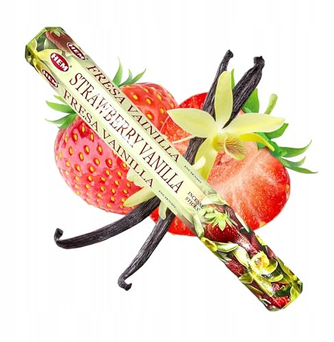 Strawberry Vanilla - Box of Six 20 Stick Tubes, 120 Sticks Total - HEM Incense
