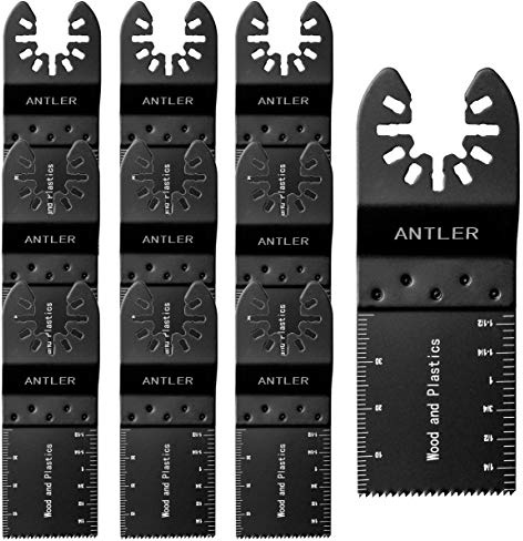 10 x 35 mm Geweih-Klingen für Dewalt Stanley Worx F30 Erbauer Black & Decker oszillierendes Multitool-Zubehör QAB35WB