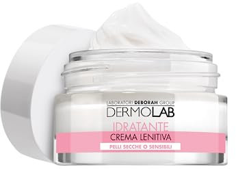 Dermolab - Crema Viso Idratante Lenitiva, per Pelli Secche e Sensibili, con Acido Ialuronico, Effetto Idratante, Protegge dall'Inquinamento, Dermatologicamente Testato, SPF 15, 50 ml