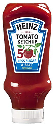 Heinz Tomato Ketchup 50% less sugar and salt, 800ml