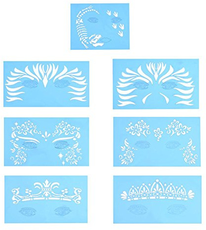 wosume Face Paint Stencil Body Painting Template Maquillage du visage Outils de conception de tatouage 7pcs/set