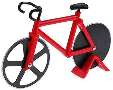 WINIAER The New Bicycle Pizza Cutter, Pizza Wheel Slicer, Stainless Steel Pizza Knife Super, with Plastic Holder Professional Kitchen Aid Pizza Cutter