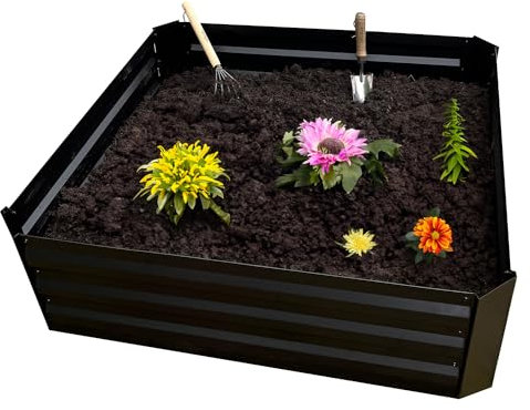 Woodside Raised Steel Grow Bed Planter – Durable Outdoor Garden 300L Planting Box for Vegetables, Herbs, and Flowers – Weather-Resistant Metal Raised Bed for Patio and Backyard Gardening