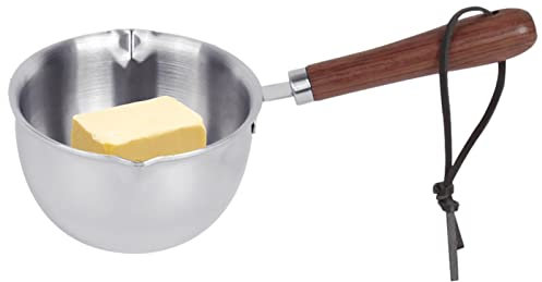 Stronrive Olla para derretir Mantequilla, Olla pequeña para Leche con Mango Resistente al Calor, Olla Calentamiento rápido Acero Inoxidable para Calentar Aceite, Mantequilla, Leche, Chocolate