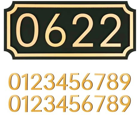 House Numbers for Outside, Address Plaques, Mailbox Numbers, 2 Sets of Numbers from 0-9, Personalized Address Signs for House, Mailbox, Apartment, Office, Hotel, Classroom, Non-metal House Numbers
