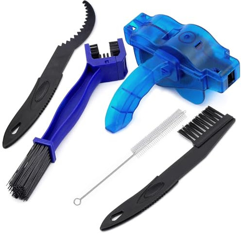 Kettenreiniger Fahrradkette Kettenreinigungsgerät Fahrrad Kettenreiniger Bürste Set (5 Stück)