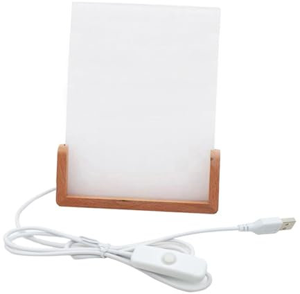 Cornice in acrilico per sublimazione con supporto in legno chiaro a LED Cornice per foto per gli appassionati di fotografia regalo