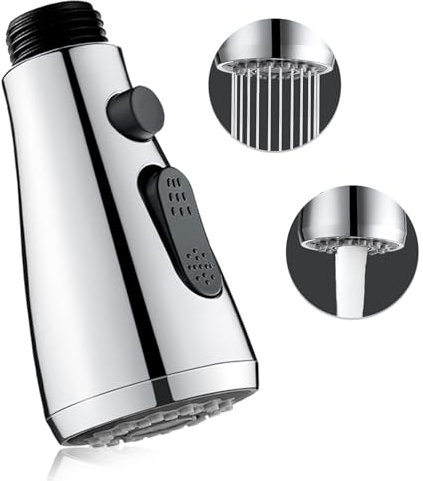 LURNODY 2 Modes G 1/2 Douchette pour Robinet Robinet Douchette Cuisine Pommeau Douchette Evier, Convient pour La Cuisine, La Tête de Remplacement Du Robinet Extractible de L'évier de Blanchisserie