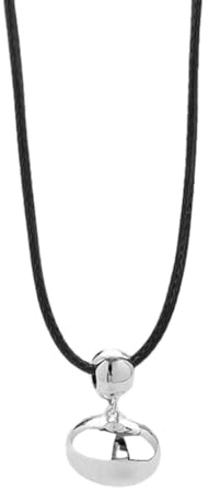 Qsvbeeqj Collar para mujer, collar con colgante de frijol, gargantilla corta simple, collar para mujer, cadena de clavícula, joyería estética, Cobre, Circonia cúbica