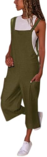 Générique Femmes Combinaison Jumpsuit D'été Chic Élégant Slim Pantalon Loose Casual