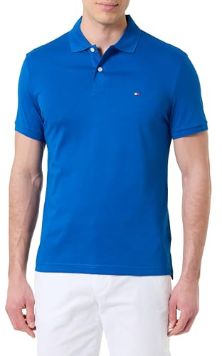 Tommy Hilfiger Men Liquid Cotton REG Seasonal Polo MW0MW39994 S/S Polo, Blue, XL
