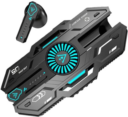 Générique Running Headphones, Noise Cancelling Earphones, RGB Light Included, 4.53x3.54x1.18 inches Wireless Sweatproof Design, Comfortable Sports Earphones for Commuting, Offices, Workout