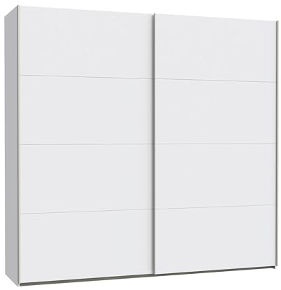 Homely | Armario de Puertas correderas DOMY 220 | Acabado Laminado sintético Color Blanco Mate | Medidas 220x61,2. Altura 210 cm. | Diseño Funcional