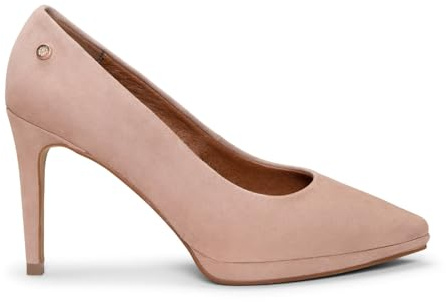 miMaO Zapatos Elegantes de tacón Fino en Piel con Plataforma Rosa Claro, EU 39