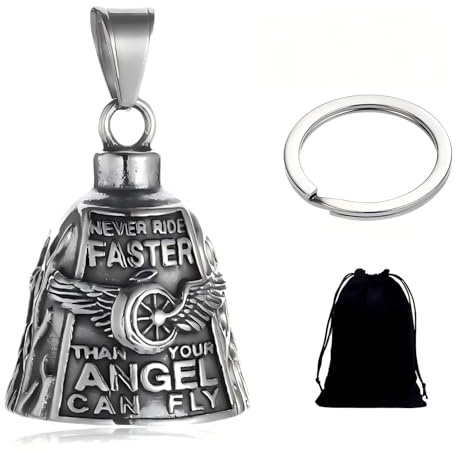 NOASUNG Campana de equitación para motocicleta Guardian Bell con llavero y anillo,