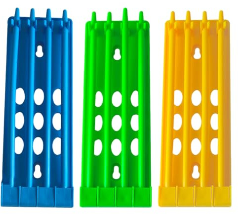 COOPHYA Soporte para Bandas de Patas de Paloma 3 Piezas Multicolor (Amarillo, Verde, Azul) Organizador para Anillos de Entrenamiento y Almacenamiento, Accesorio para Suministros de Aves