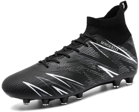 LAZAZAFI Men's Football Boots High Tops Cleats Soccer Shoes