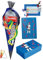 4 TLG. Set: Bastelset Schultüte - 85 cm + Schulbox/Kreativbox + Mappe + Stundenplan - incl. Name - Ritter Ritterburg Jungen - Zuckertüte Roth Schule Basteln..