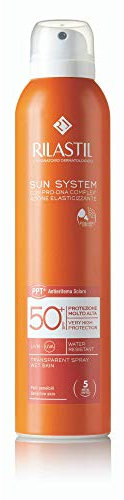 Rilastil Sun System - Spray Fotoprotector Wet-skin Transparente, Con Spf 50+, Pulverización Continua Y Multi-posición 360-ml, 200 Mililitro