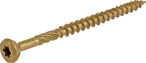 Power Pro 967790 Holzschrauben, #10 x 3 Zoll, Premium-Außendeckschrauben, rostbeständig, Epoxidbeschichtete Bronze, 1200 Stück