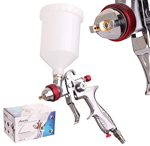 Auarita HVLP Technology H-887P Pistola Pulverizadora Boquilla de 1,3 mm Durable 600 ml Capacidad para Pintar Tres Modos de Ajuste Muy eficiente Buena para Materiales Pesados