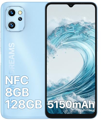 UMIDIGI F3 Smartphone Ohne Vertrag, 16GB(8+8) RAM+128GB ROM Handy, 6.7 Zoll HD+ Display, 48MP Dreifachkamera, 5150mAh Akku mit 18W Schnellladung, NFC, Dual SIM, OTG