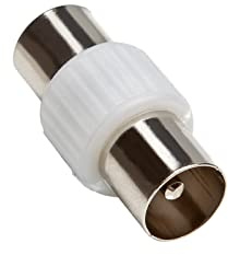 Ekon adattatore antenna TV, femmina-femmina, tipo F, presa 9.5mm, zignrinato, per TV, smart TV, ricevitore satellitare, decoder, digitale terreste